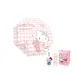 Pink Hello Kitty Checkered Automatic Umbrella+Doll+Shopping Bag