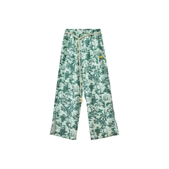B.Duck Casual Pants Women's Green All Over Print