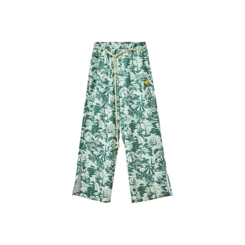 B.Duck Casual Pants Chicago Women's Green All Over Print