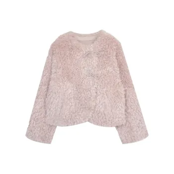 MISHOW Velvet-feel Coat Women's Sweet Peach Mousse
