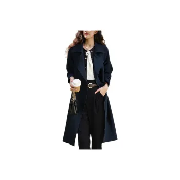 Wbwq Trench Coat Women's Navy Blue