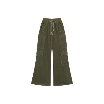 Ouyang Casual Pants Women's Tea Khaki Green