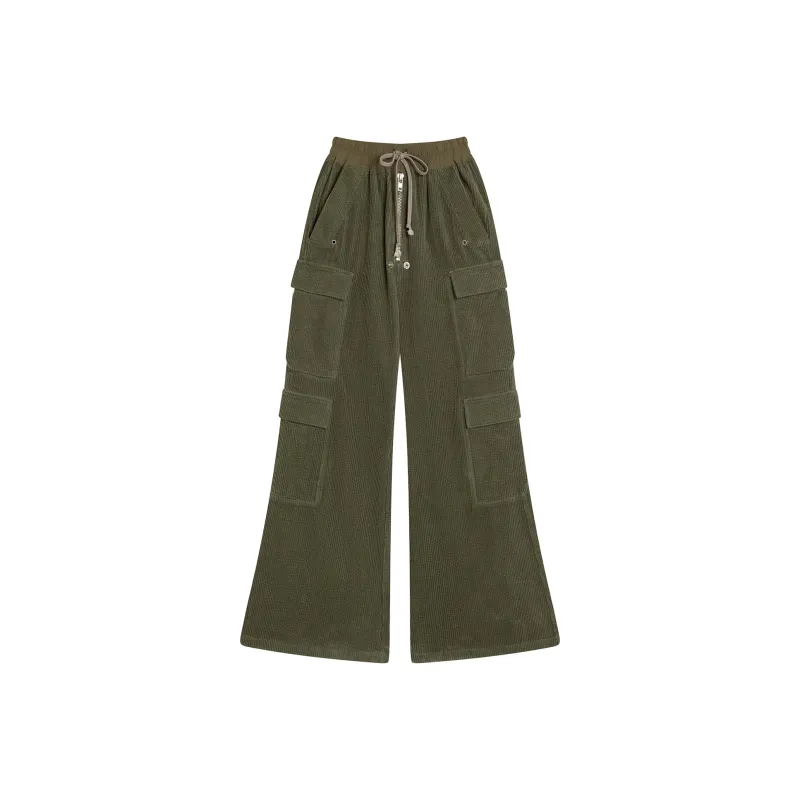 Ouyang Casual Pants Women's Tea Khaki Green-0
