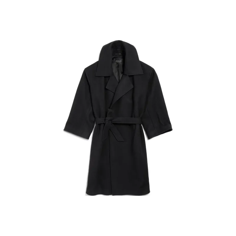Balenciaga Coats Regular Fit Women's Black-0