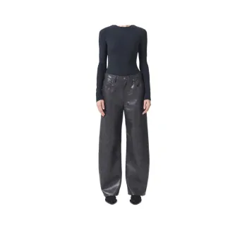 AGOLDE Leather Curved Leg Pants