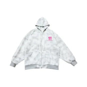 ZXZA Baseball Jacket Women's Gray White