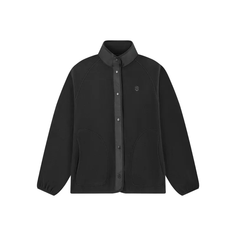 QIAODAN Mountain God Series Velvet feel Coat Women's Black-0