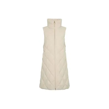 BARBOUR FW24 Leverton Gilet Leverton Puffer Jacket Women's Oatmeal Latte