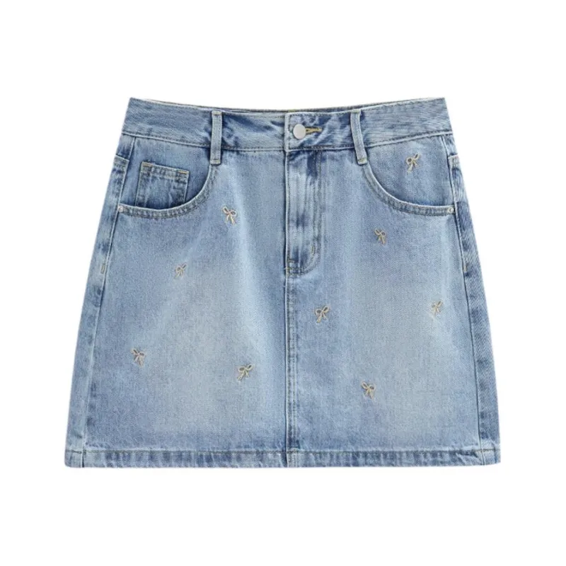Love To Serve Denim Short Skirts Women's-0