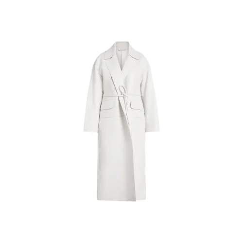 SCANLAN THEODORE Leather Bonded Trench Leather Jacket Women's WHITE/White