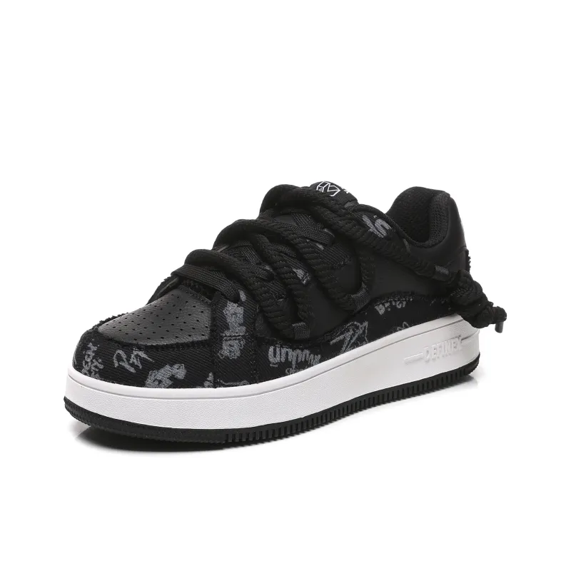 Dnnnn Height Increasing Balance Abrasion Resistant Waterproof Slip Resistant Low Top Skateboard Shoes Unisex-23