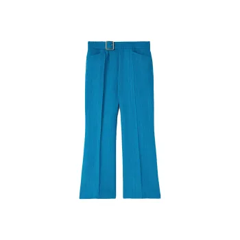 JIL SANDER Belted Cropped Trousers