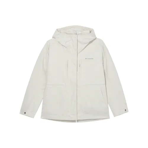 Columbia Omni Heat Waterproof Thermal Heat Reflective Windbreaker Jacket Women's Ecru