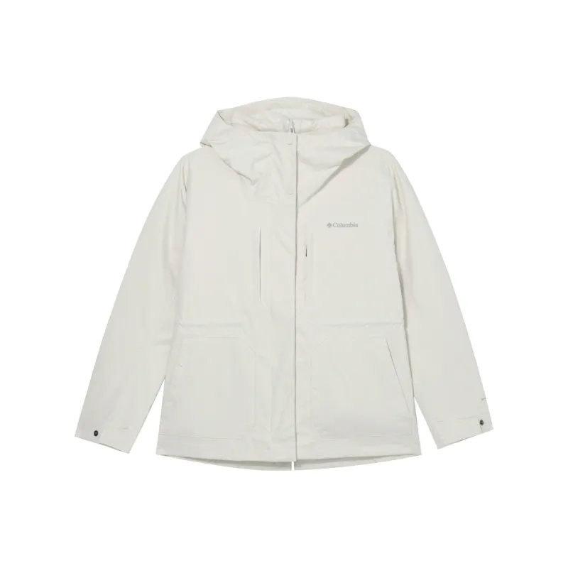 Columbia Omni Heat Waterproof Thermal Heat Reflective Windbreaker Jacket Women's Ecru-0