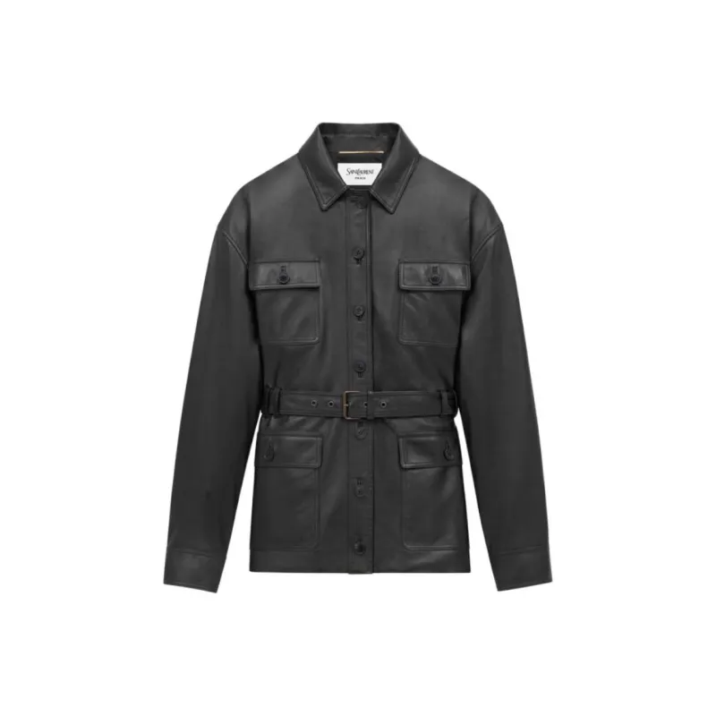 SAINT LAURENT Saharienne Button Up Jacket-0