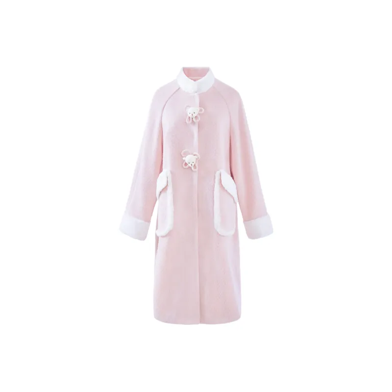 Blovelan Coats Women's Peach Pink-0