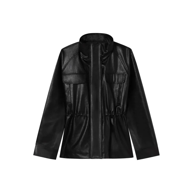 THE SEA LIFE Leather Jacket Women's-0