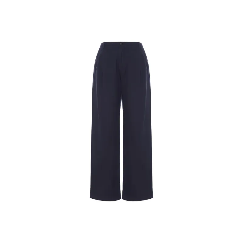 Ines De La Fressange X UNIQLO X Ines De La Fressange Casual Pants Women's Navy Blue-0