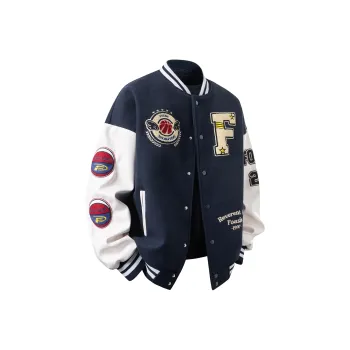 FOASIS Baseball Jacket Unisex Navy Blue