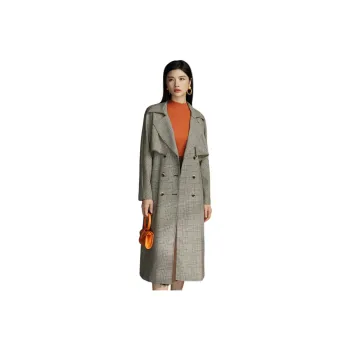 BBLLUUEE Trench Coat Women's Light Brown