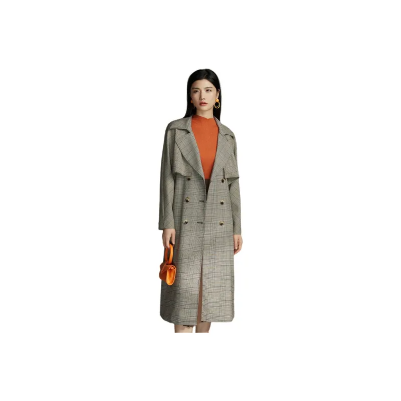 BBLLUUEE Trench Coat Women's Light Brown-0