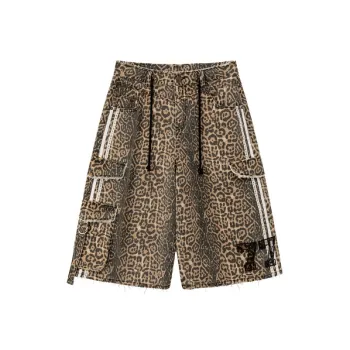 CHUU Casual Pants Women's Leopard Print Coffee