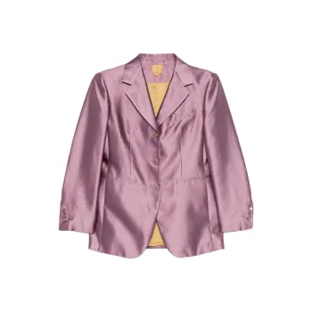 MaxMara Metallic Button Up Jacket