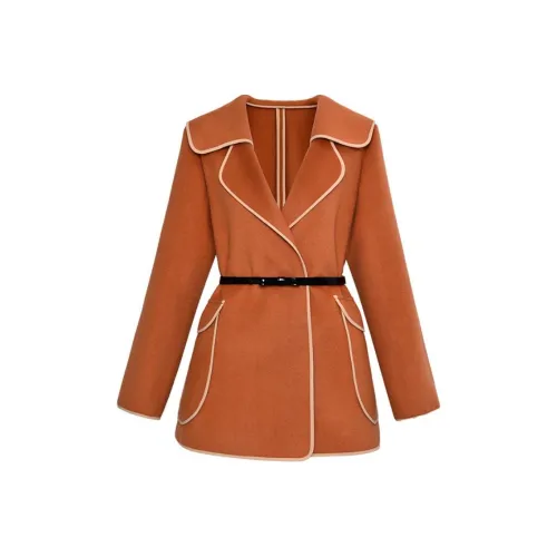 DIFFIE RIEGER Coats Women's Pumpkin Orange
