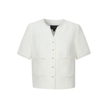 Firststation Cropped Coats Women's White