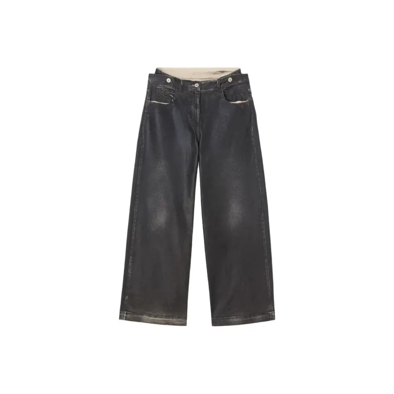 The Attico Wide Leg Jeans 'Navy Blue'-0