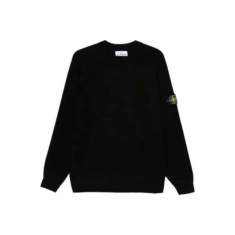 STONE ISLAND Logo Crewneck Black-0