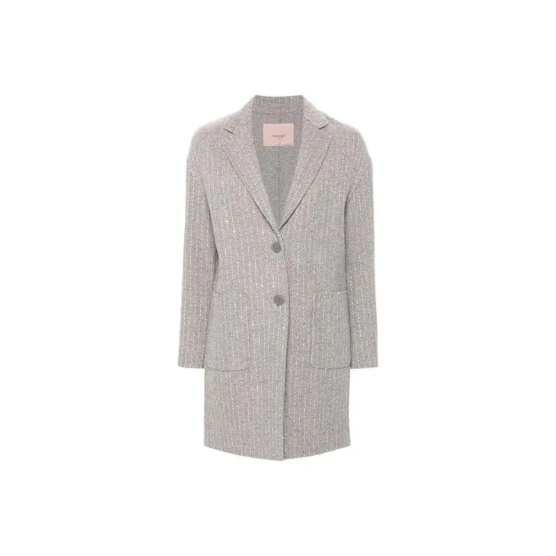 TWINSET MILANO Coat Women's Gray-0