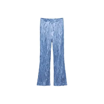 ZARA ZW Series Casual Pants Women's Light Blue