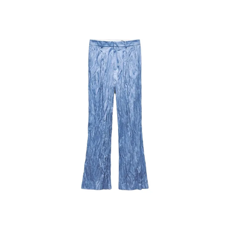 ZARA ZW Series Casual Pants Women's Light Blue-0