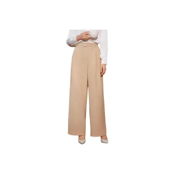 BBLLUUEE Casual Pants Women's Vanilla Apricot
