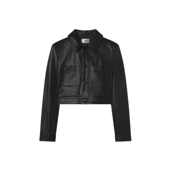 FRAME FW24 Leather Jacket Women's Black