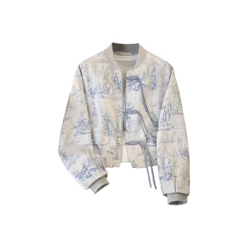 Cypress House Baseball Jacket Women's Light Blue