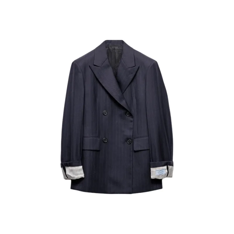 PRADA Double Breasted Tailored Blazer-0