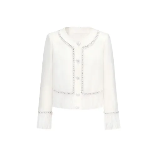 CHICHY CHICHY Size Sister Series Coats Women's Raw White