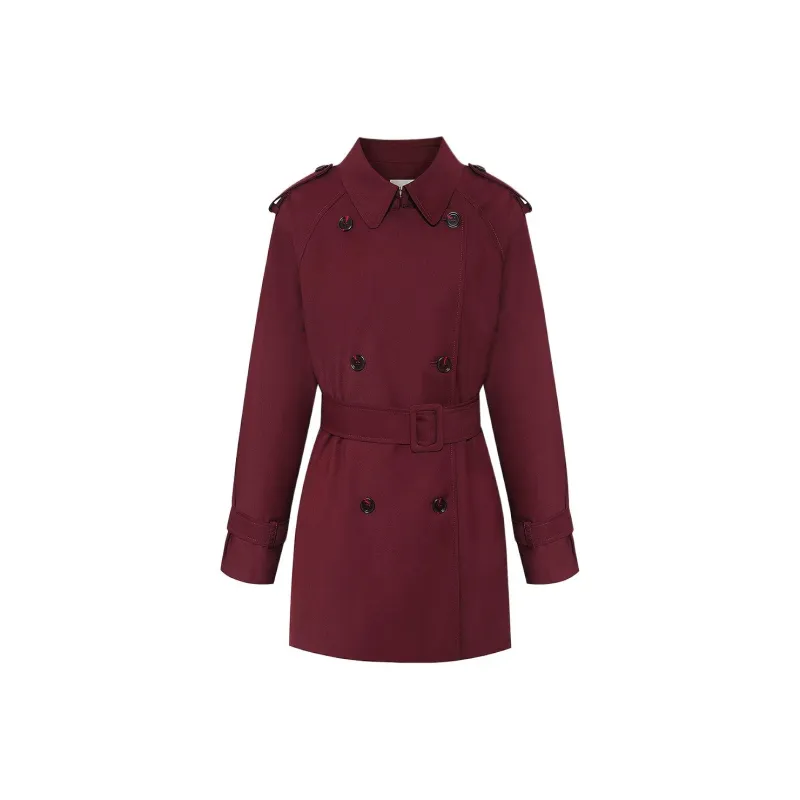 BBLLUUEE Trench Coat Women's Ancora Red-0
