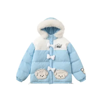 PAZZO Gentle Puppy Print Warm Puffer Jacket Women's