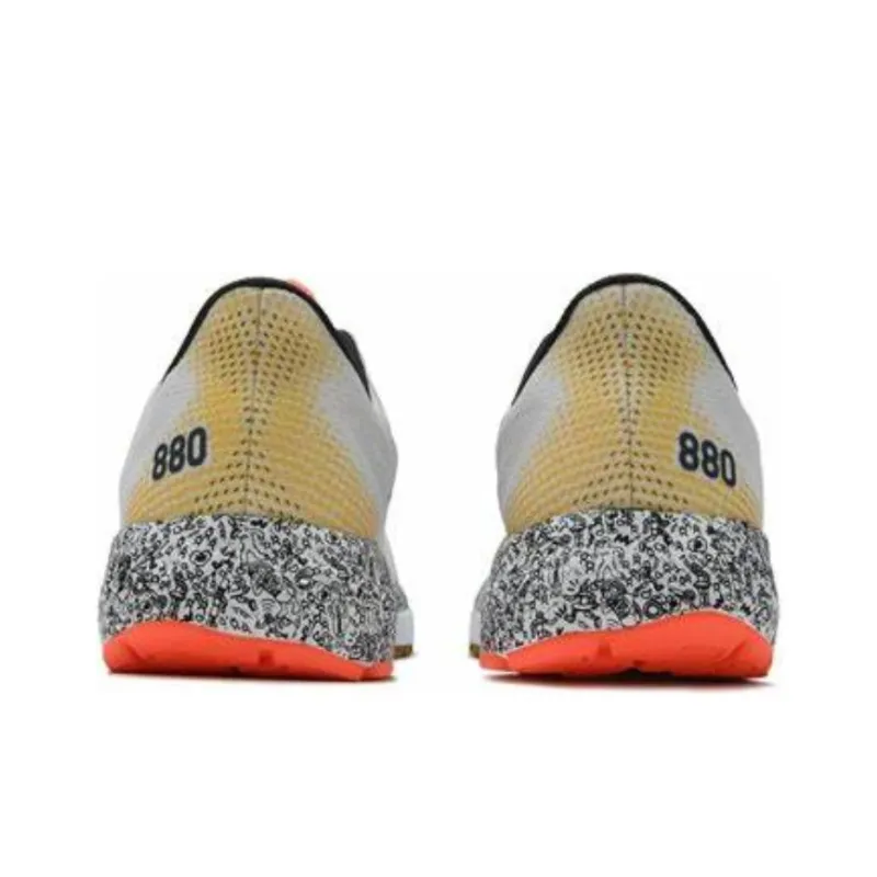 New Balance NB Fresh Foam X 880 V13 Shock Absorbers With Slip Resistant Features Low Top Running Shoes Men's White-3