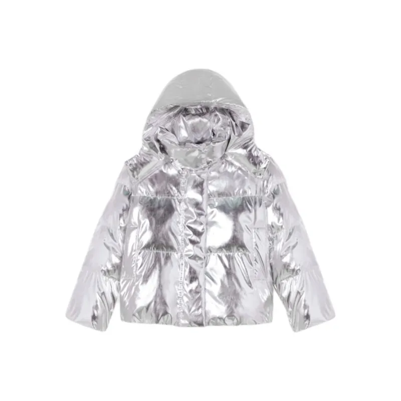 Maje Metallic Puffer Jacket-0
