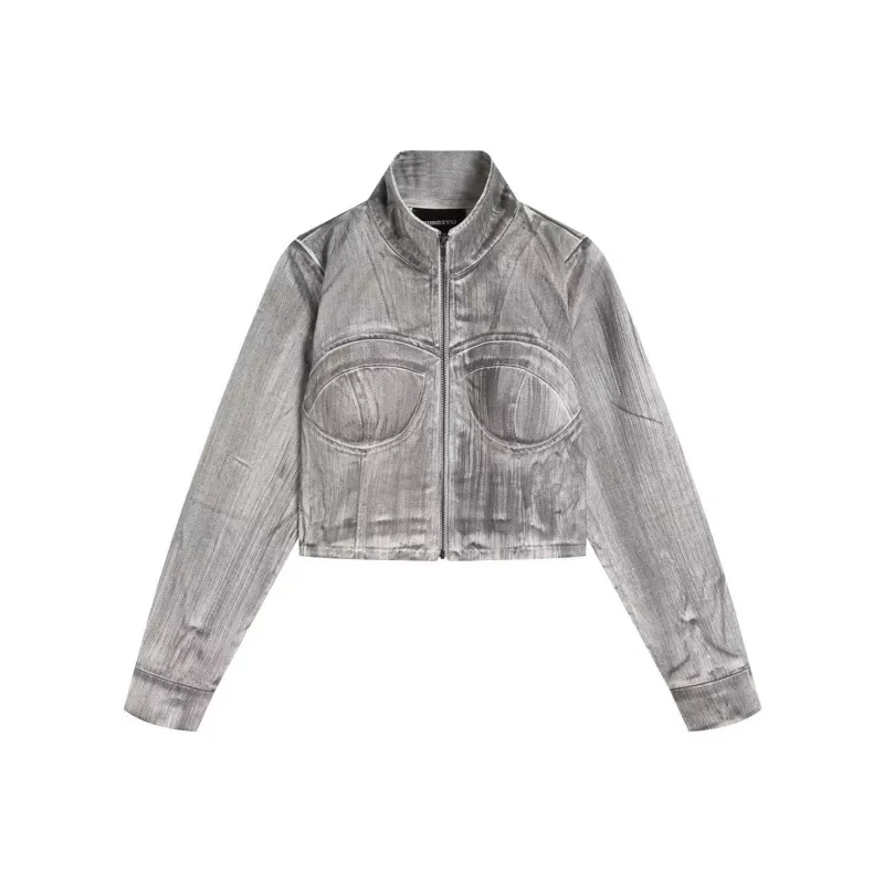 YJ1NGZYZJ Denim Jacket Women's Brushed Color-0