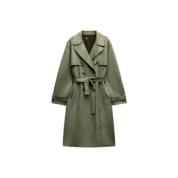 ZARA Trench Coat Women's Light Khaki