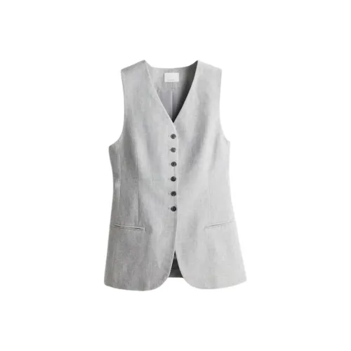 H&M Vests Women's Light Gray