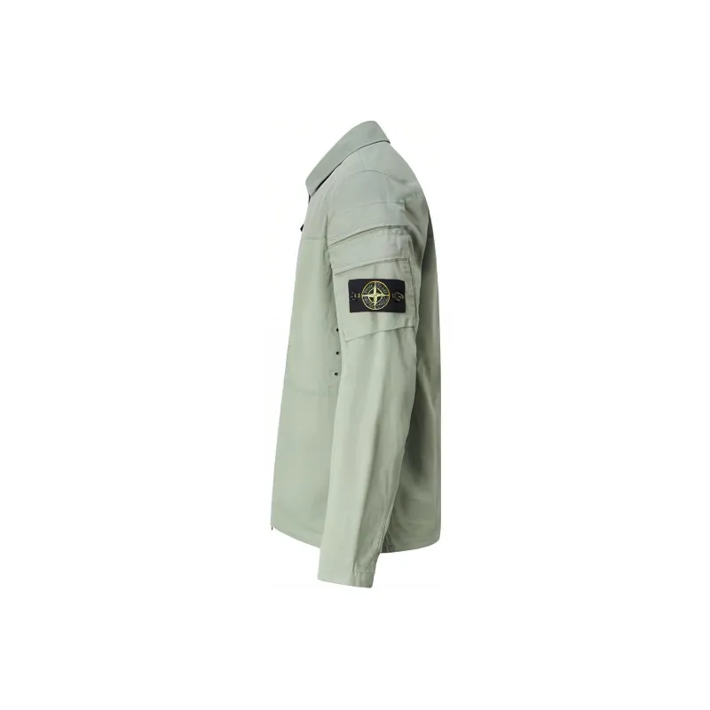 STONE ISLAND Compass patch Zip up Shirt Jacket-2