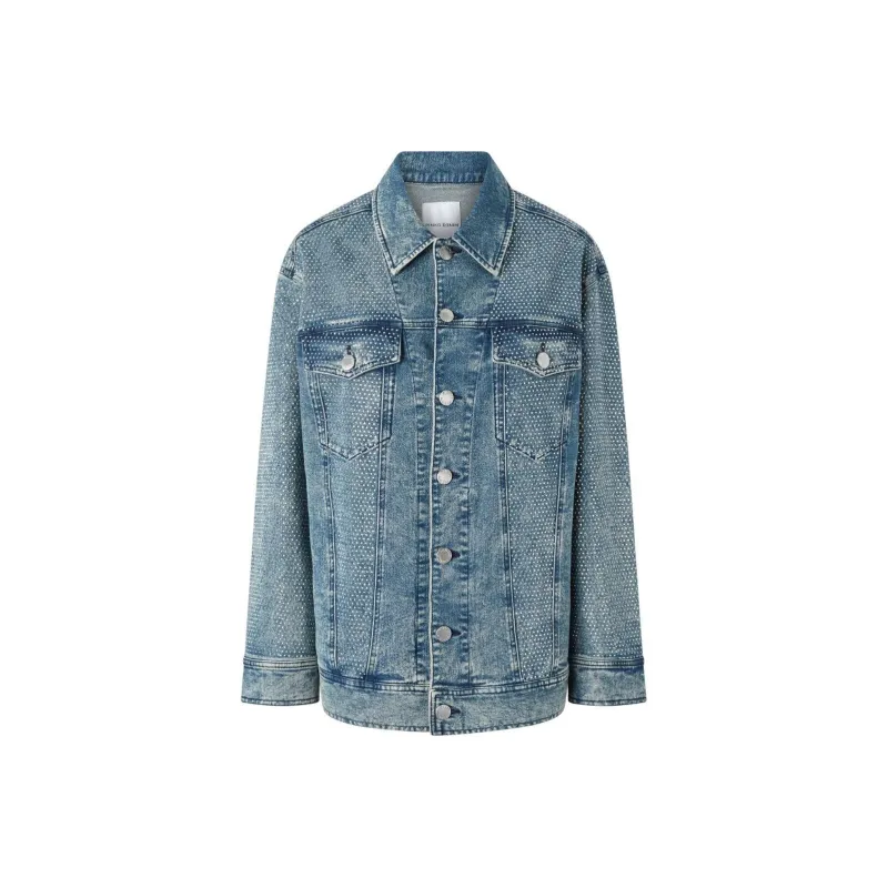 PINKO Dakar Embellished Denim Jacket-0