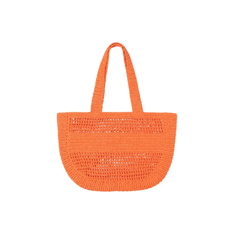 Stussy Woven Tote Bag, Shopping Bag, Handbag, Shoulder Bag Unisex Orange-1