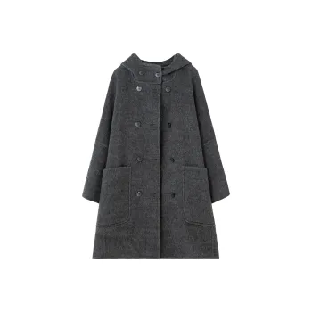 SOON FLOWER Coats Women's Dark Gray